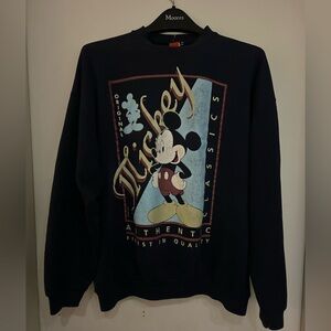 Vintage Disney Mickey Mouse Navy Crewneck Sweater